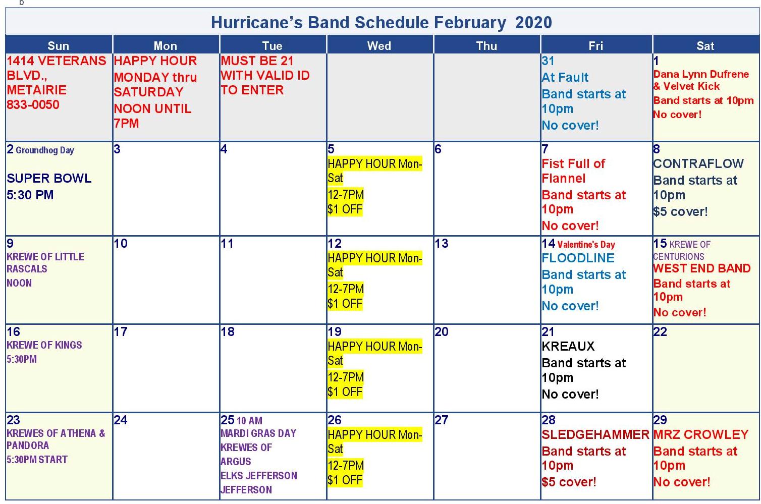 Hurricanes Sports Bar 1414 Veterans Memorial Blvd, Metairie
