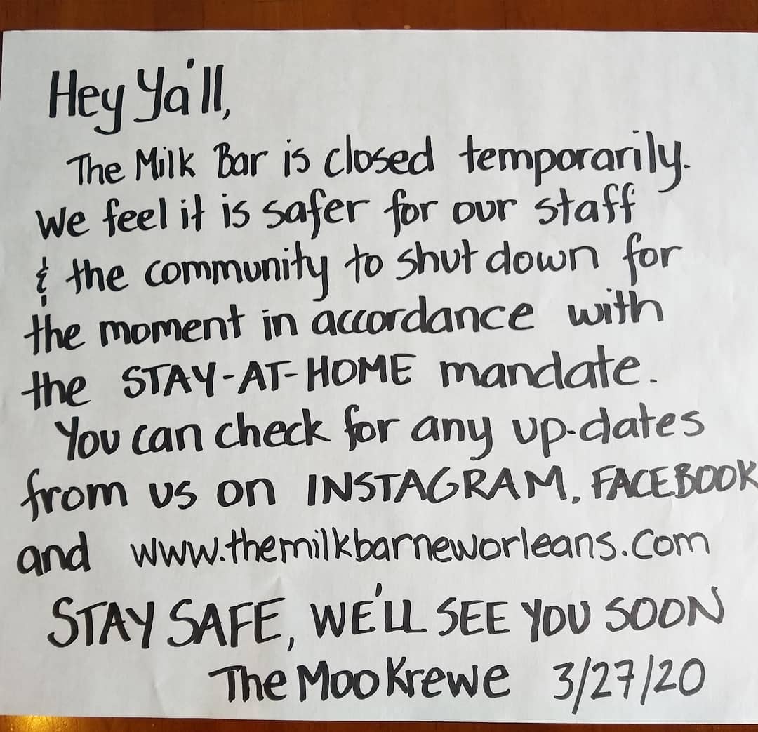 The Milk Bar 710 S Carrollton Ave, New Orleans