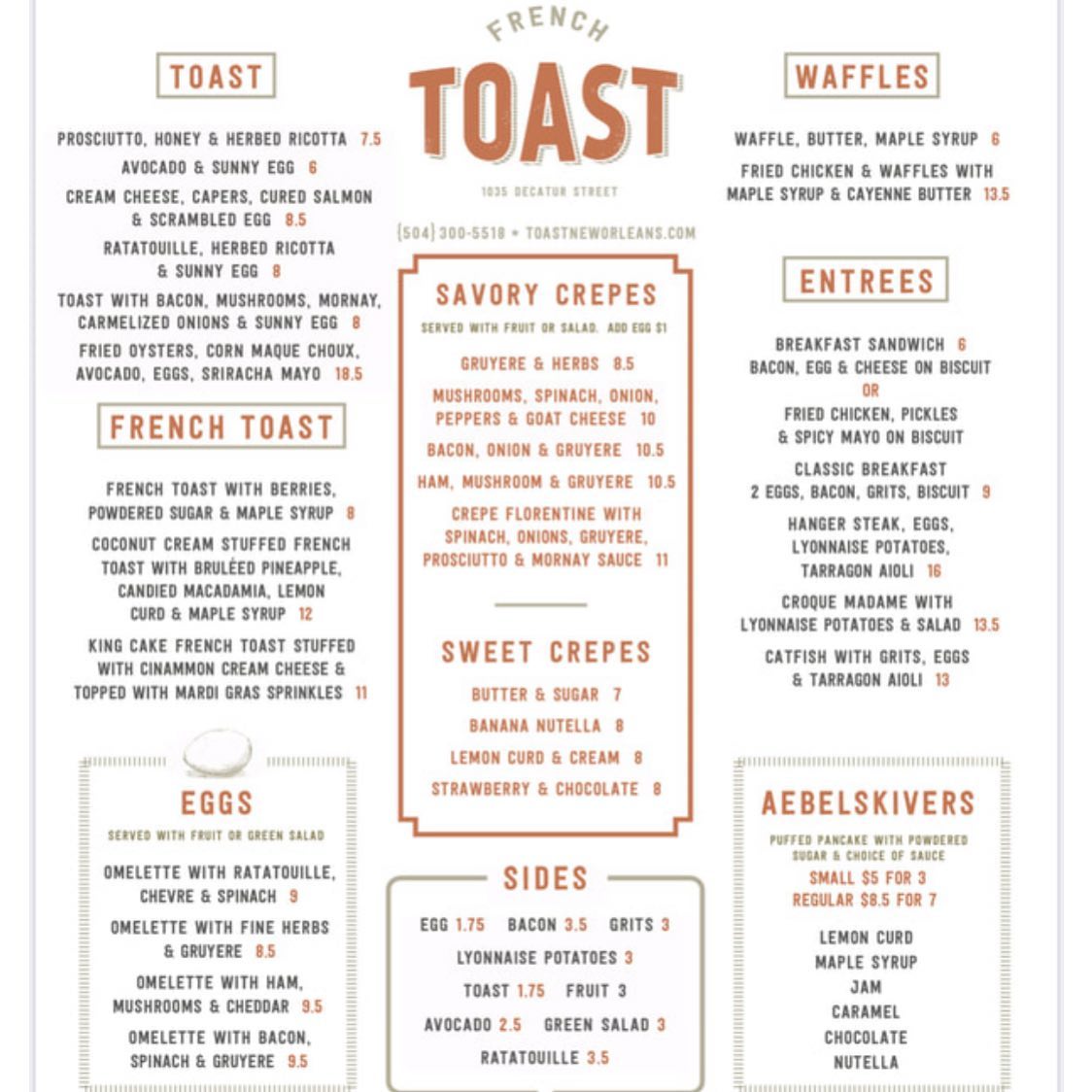 French Toast 1035 Decatur St, New Orleans