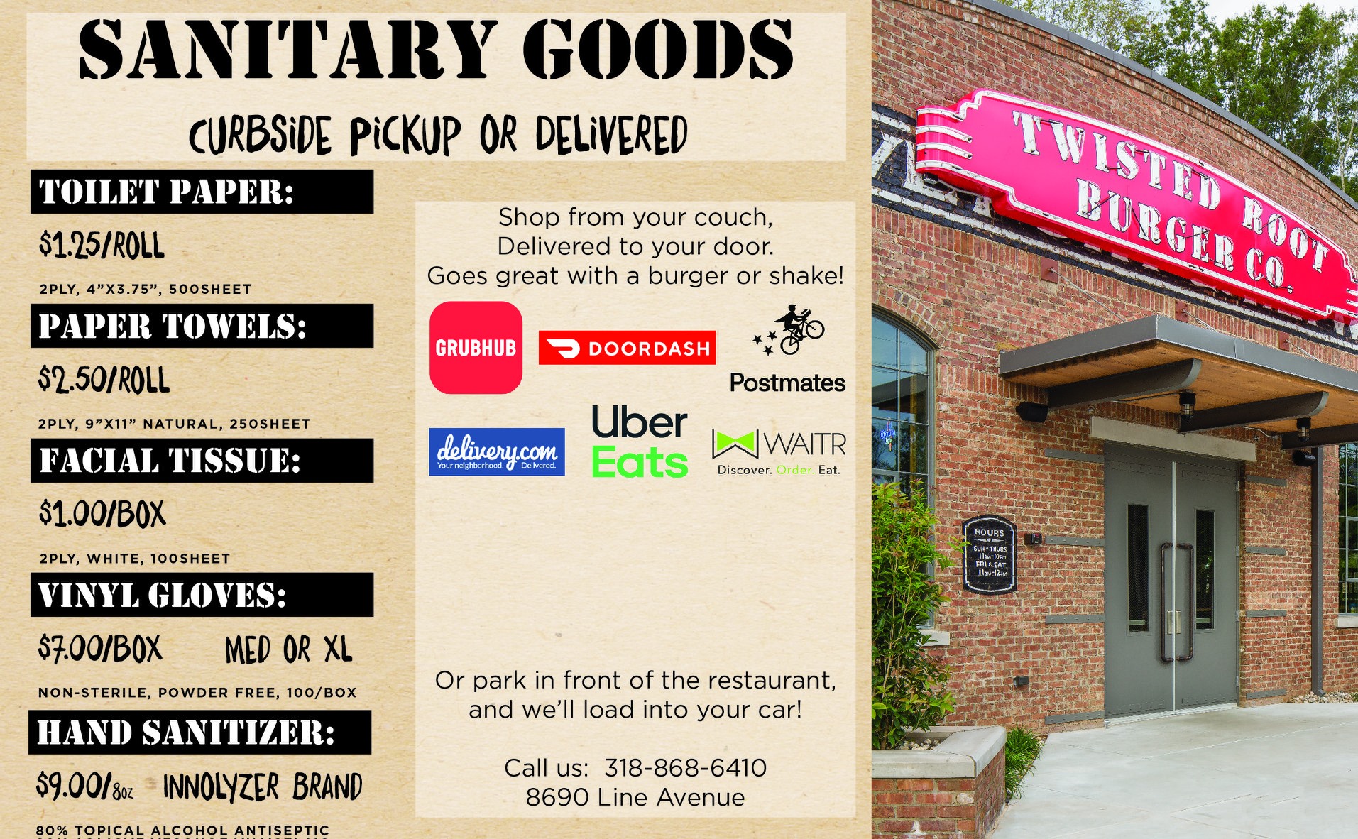 Twisted Root Burger Co. 8690 Line Ave, Shreveport