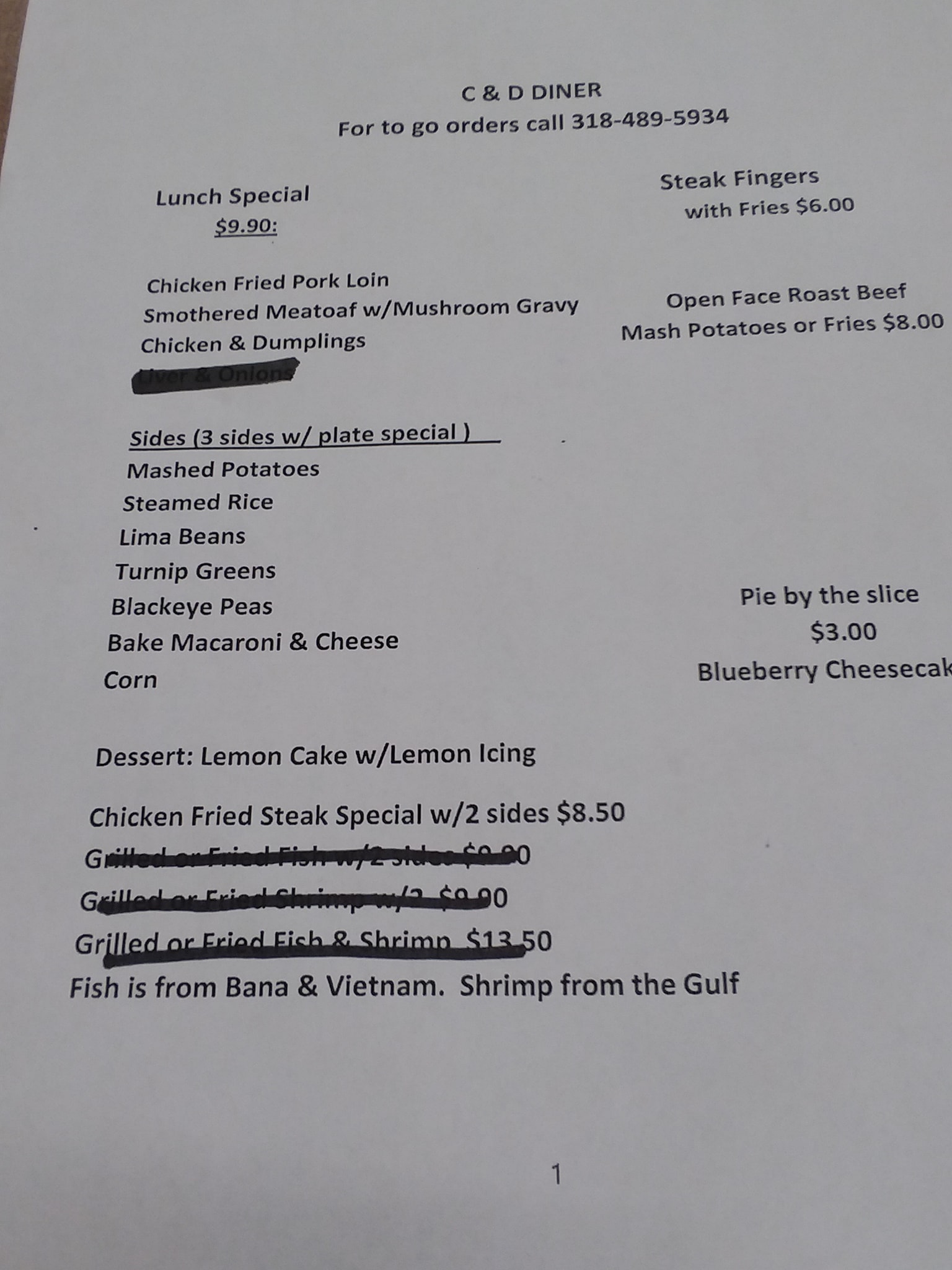 C -N- D Diner 1430 Hawn Ave, Shreveport
