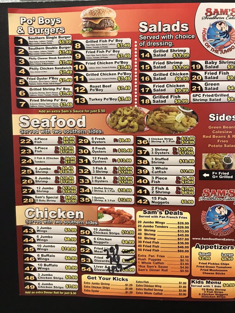 Sam's Southern Eatery 1324 N Market St, Shreveport