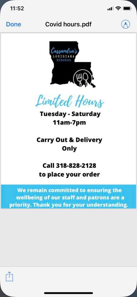 Cassandra's Louisiana Kitchen 9001 Jewella Ave, Shreveport