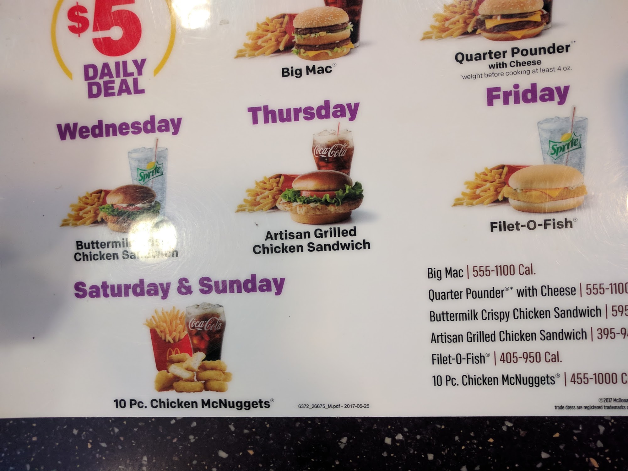 McDonald's Menu