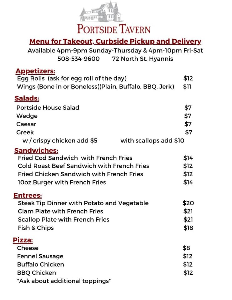 Portside Tavern 72 North St, Hyannis