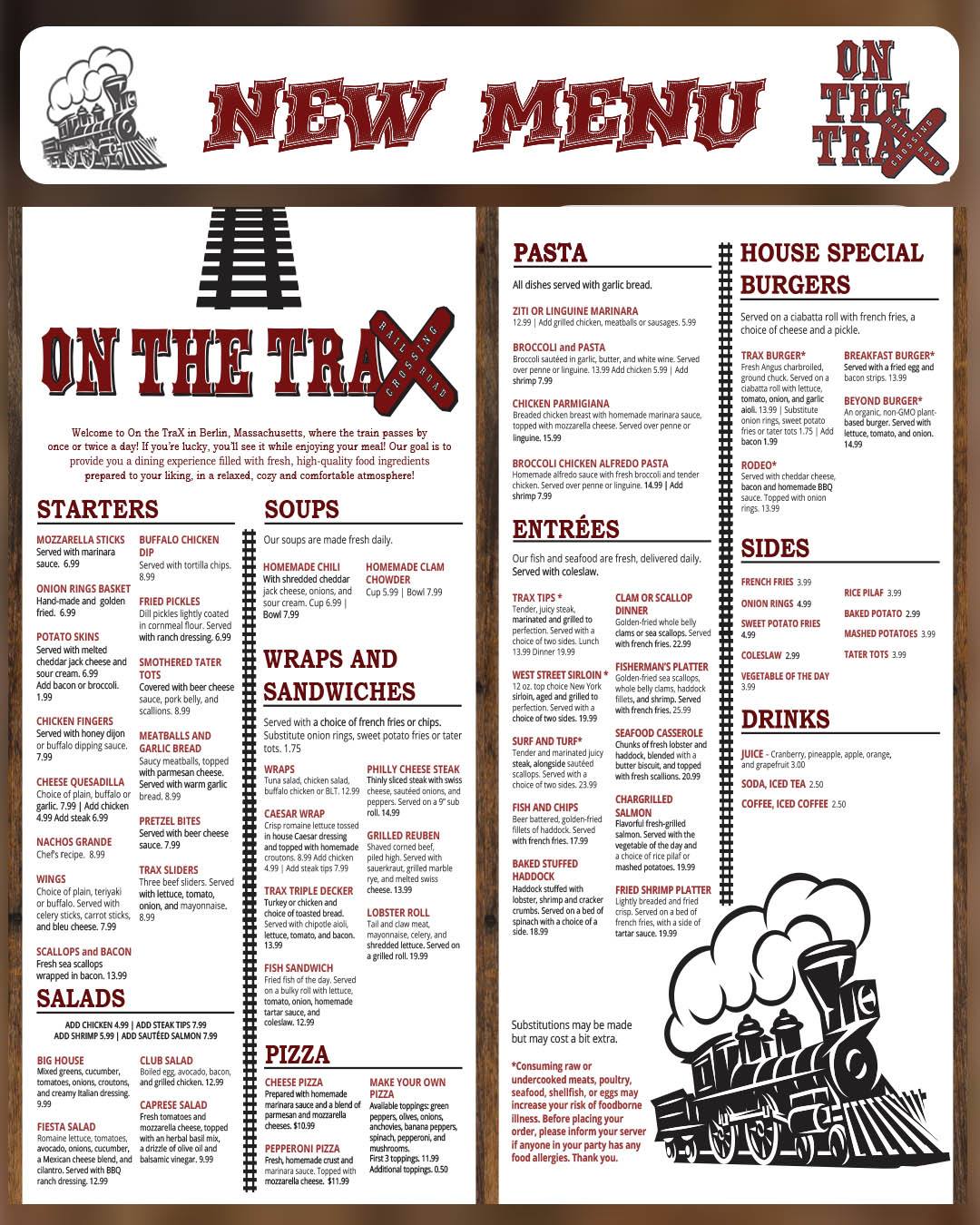 On the Trax Menu