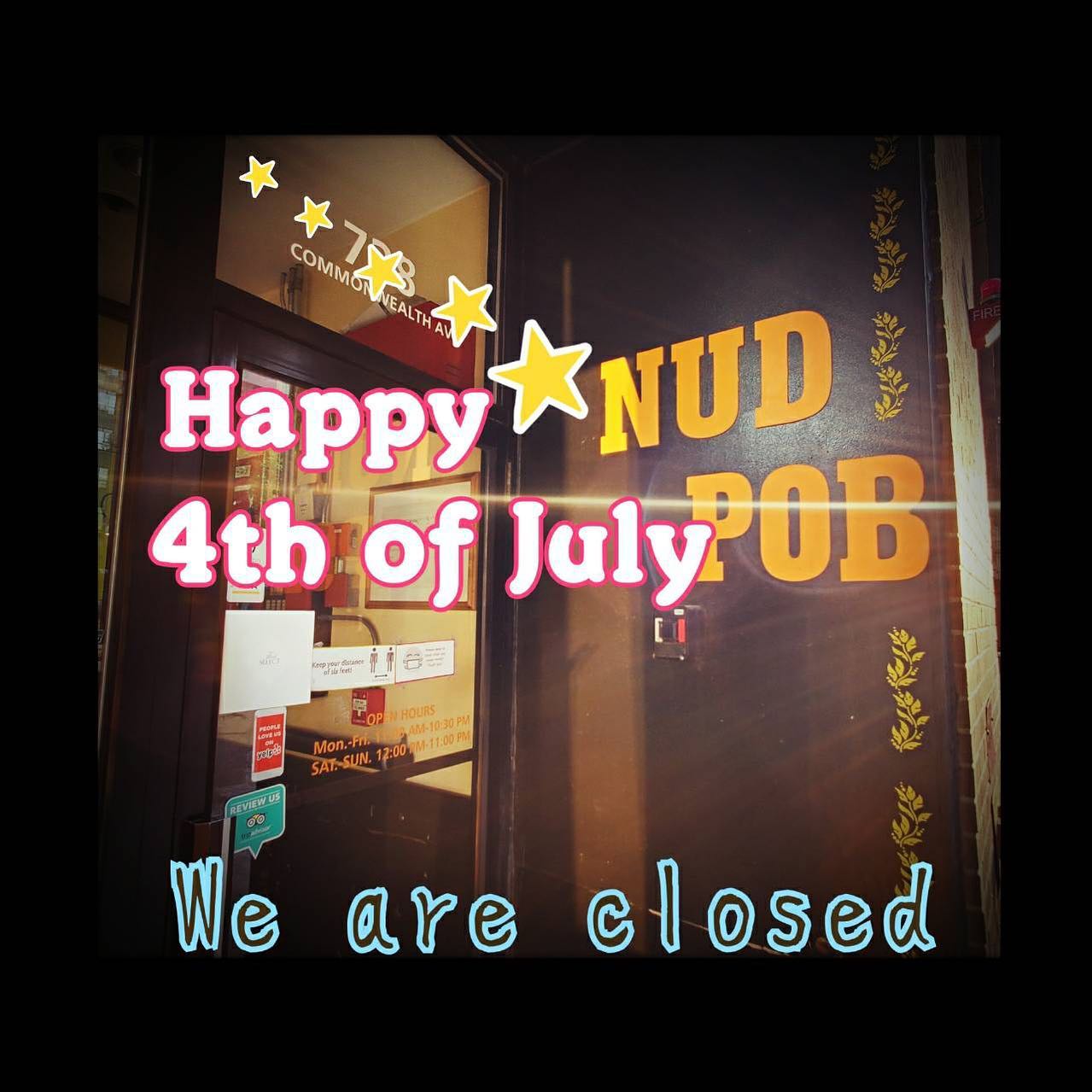 Nud Pob Thai Cuisine 738 Commonwealth Avenue, Boston