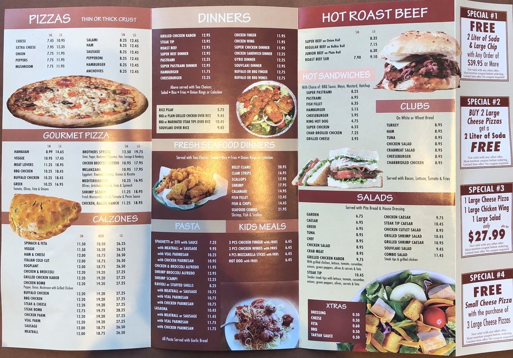 Brother's Roast Beef & Pizza 293 Cypress St, Brookline