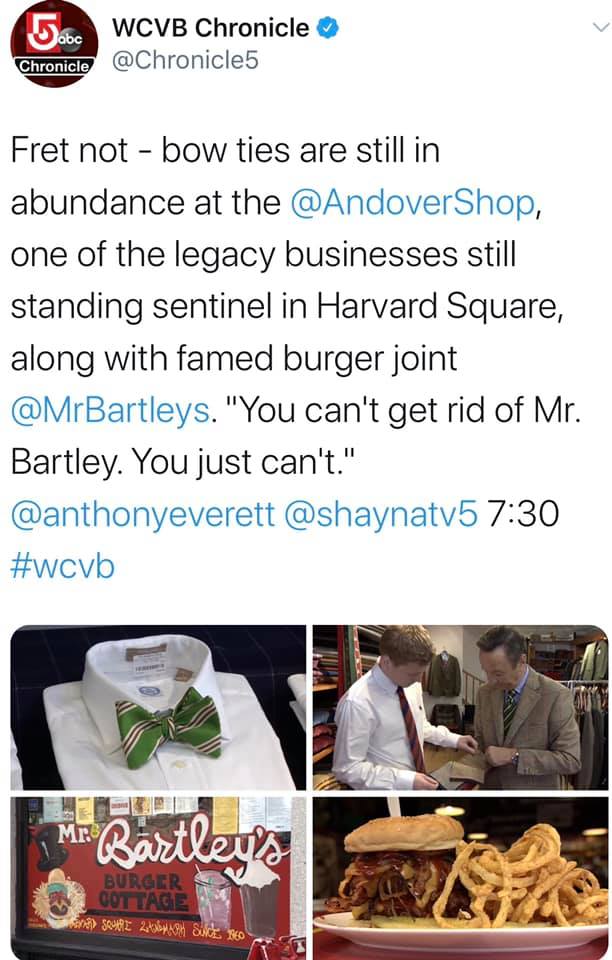 Mr. Bartley's Burger Cottage 1246 Massachusetts Ave, Cambridge