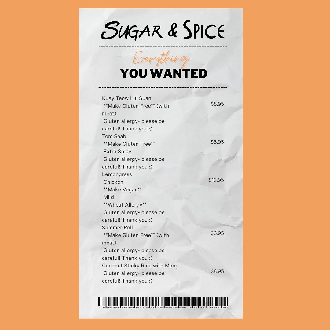 Sugar & Spice Thai Restaurant 1933 Massachusetts Ave, Cambridge