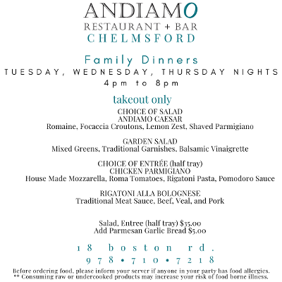 Andiamo Restaurant + Bar 18 Boston Rd #100, Chelmsford