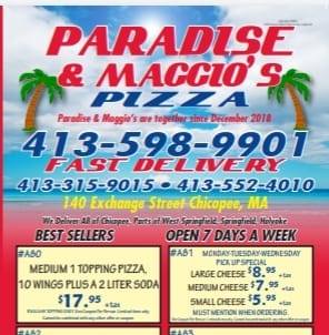 Paradise Pizza 140 Exchange St, Chicopee