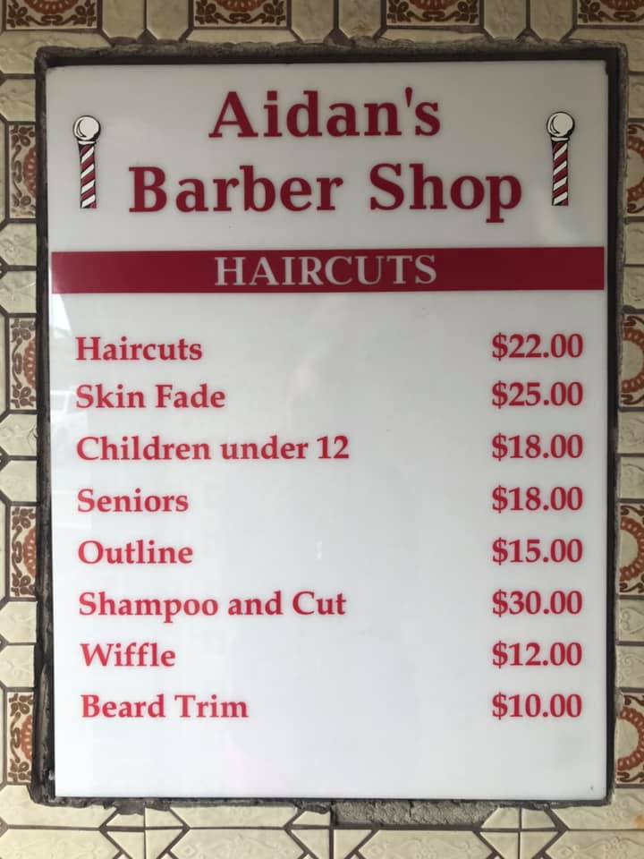 Aidan's Barber Shop 779 Adams St, Dorchester Center Massachusetts 02124