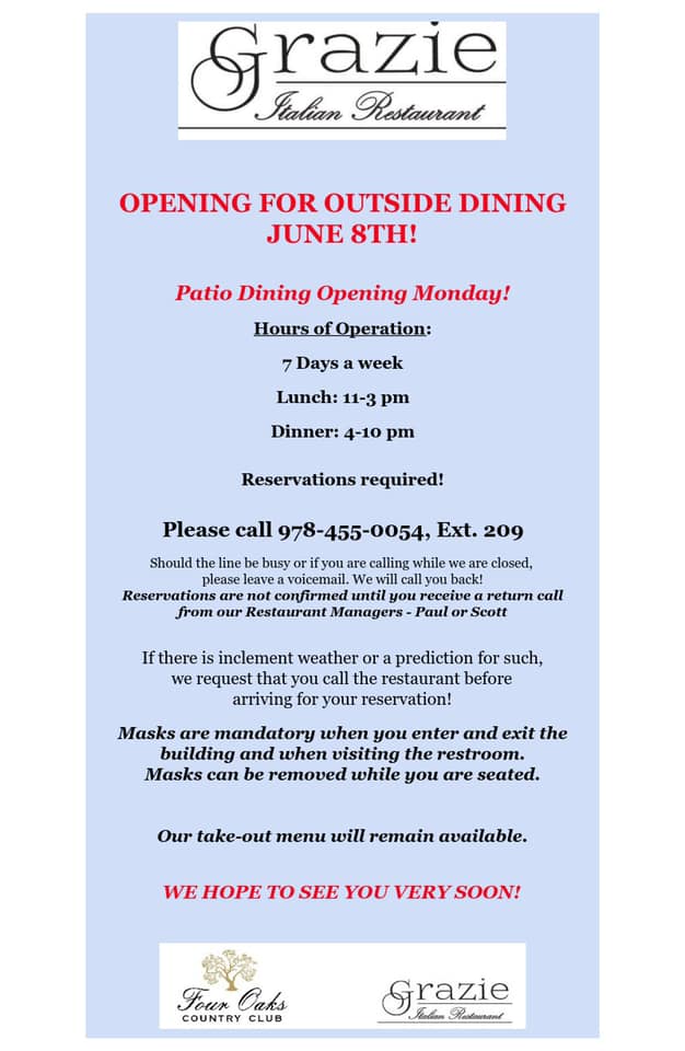 Grazie Italian Restaurant 80 Meadow Creek Dr, Dracut