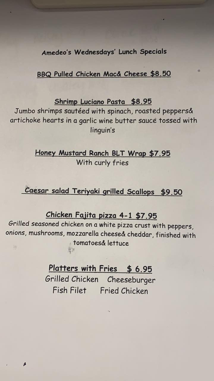 Amedeo's Restaurant & Pizzeria 8 N Bridge St, Holyoke