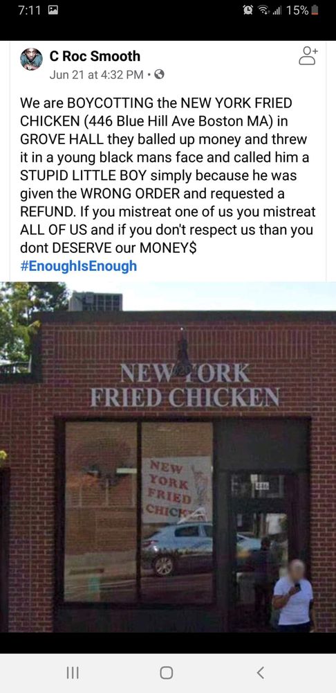 New York Fried Chicken 1198 Blue Hill Avenue, Mattapan