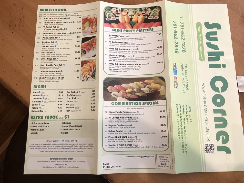Sushi Corner 18 Essex St, Melrose