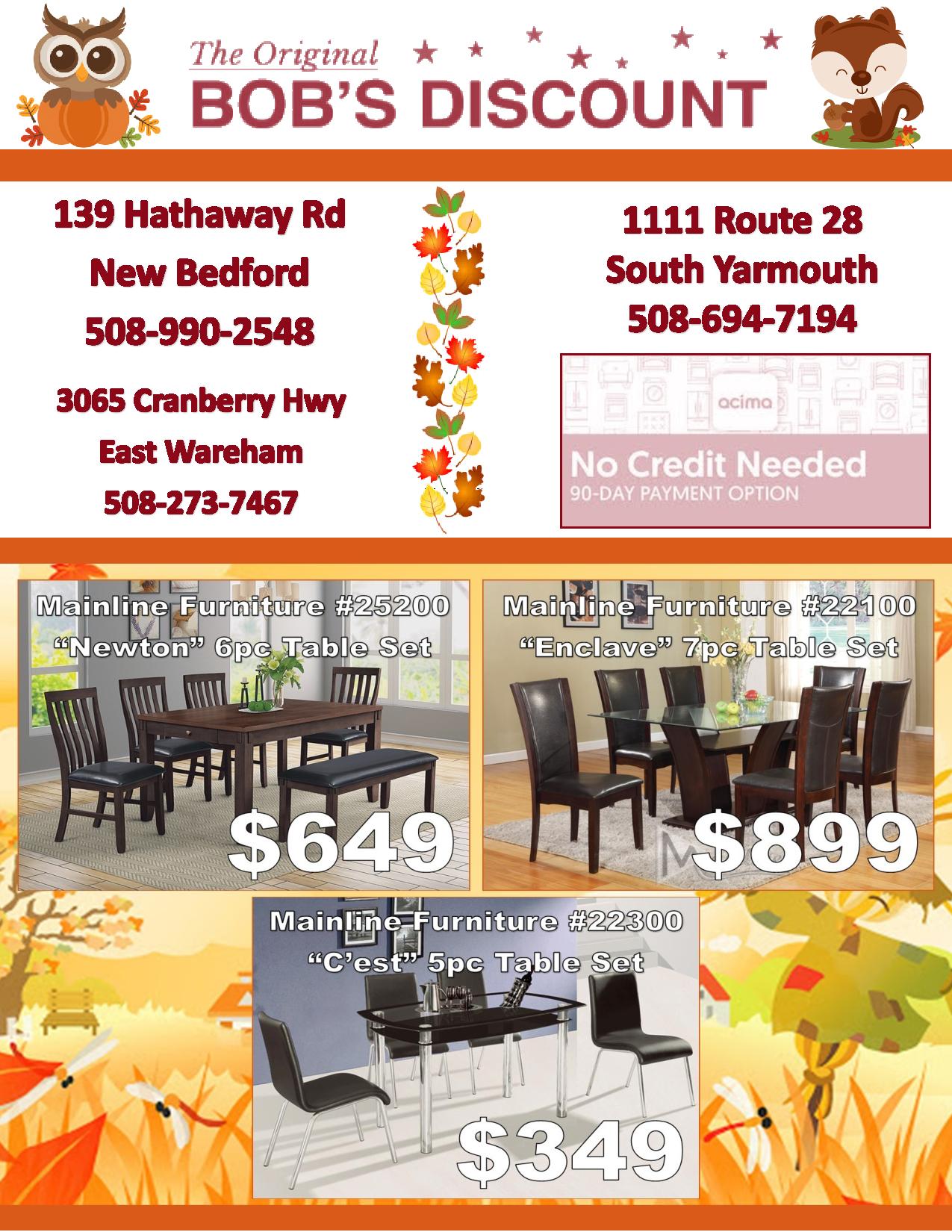 THE ORIGINAL BOB'S DISCOUNT New Bedford MA Hours, Directions