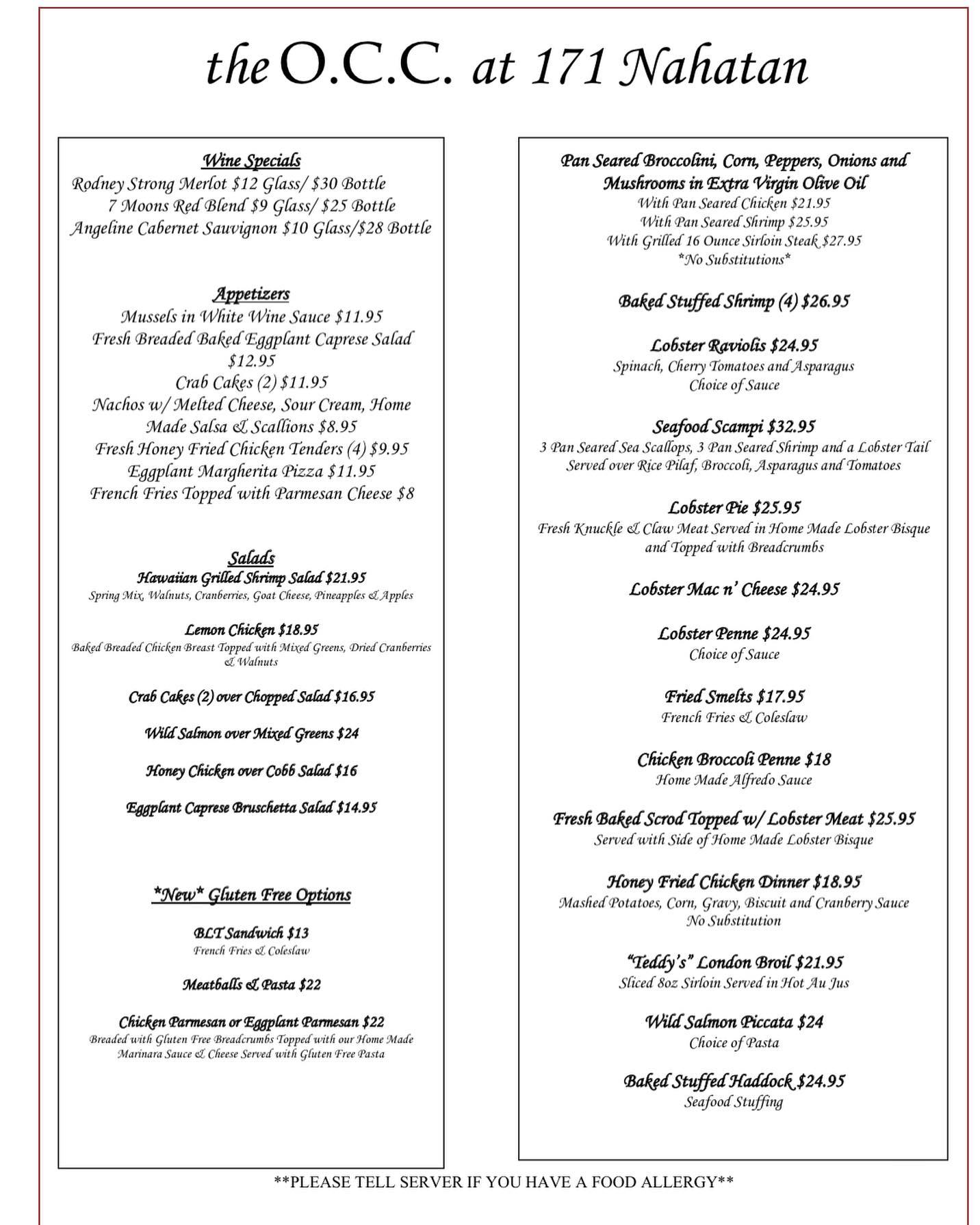 Olde Colonial Cafe 171 Nahatan St, Norwood