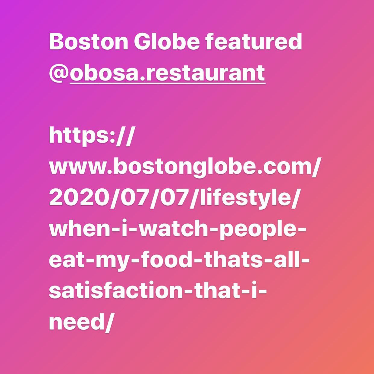 Obosa Restaurant 146 Belgrade Ave, Roslindale