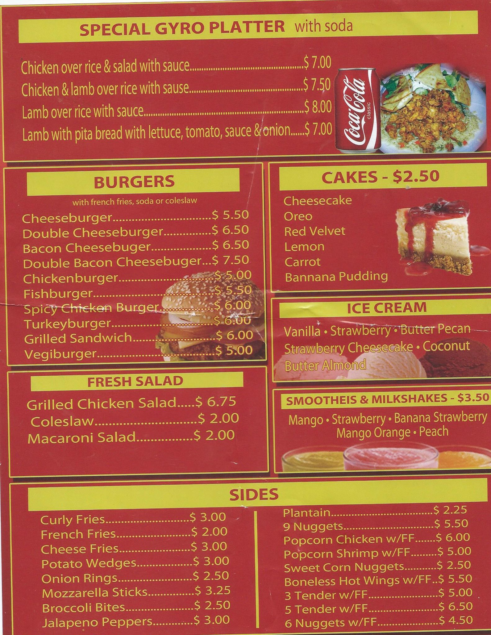 U.S FRIED CHICKEN AND GYROS 305 Walnut St, Springfield
