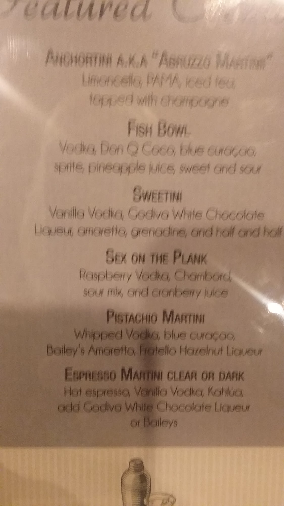 Anchor House Restaurant and Catering Menu