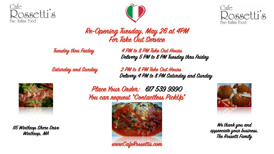 Cafe Rossetti's 115 Winthrop Shore Dr, Winthrop
