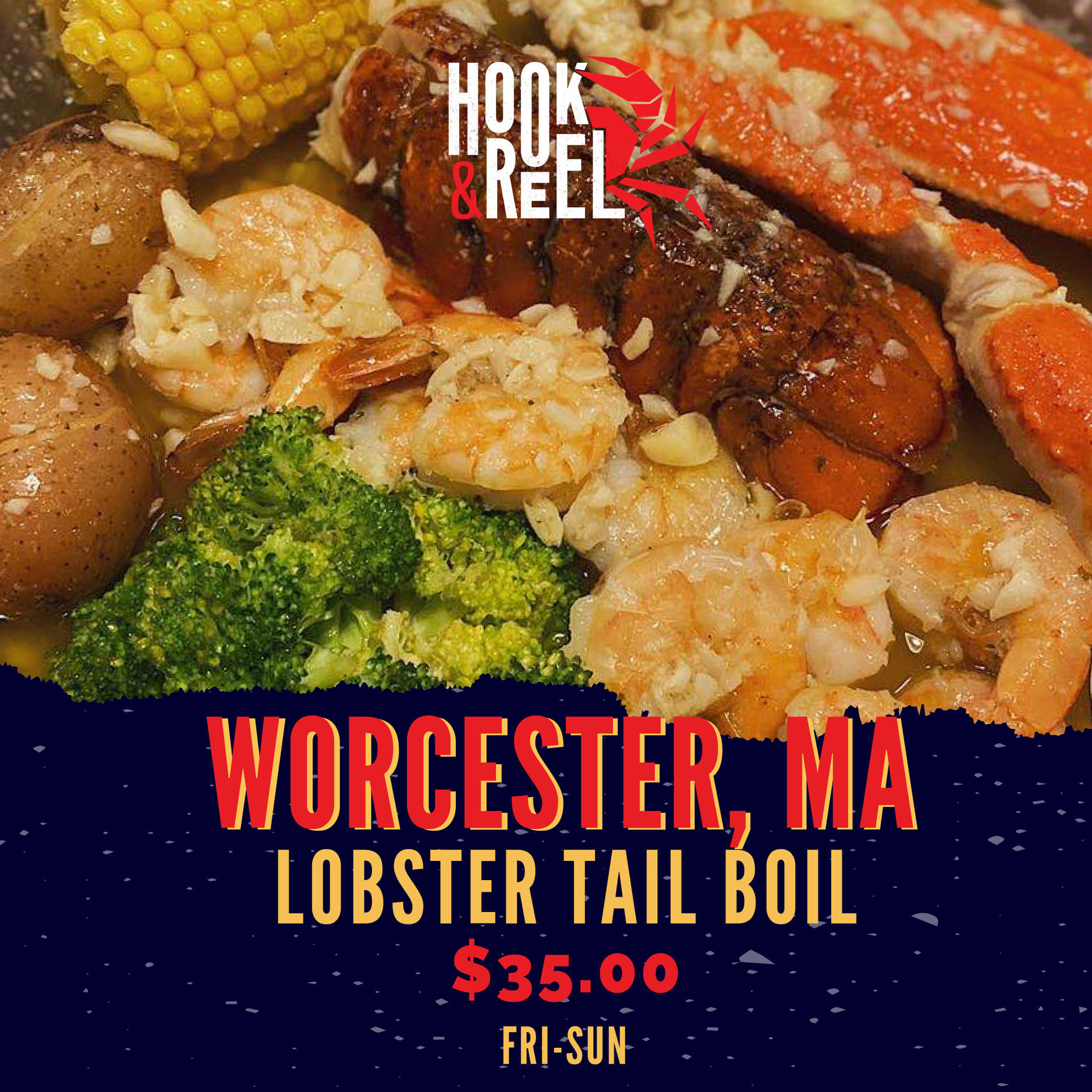 Hook & Reel Cajun Seafood and Bar 539 Lincoln St, Worcester
