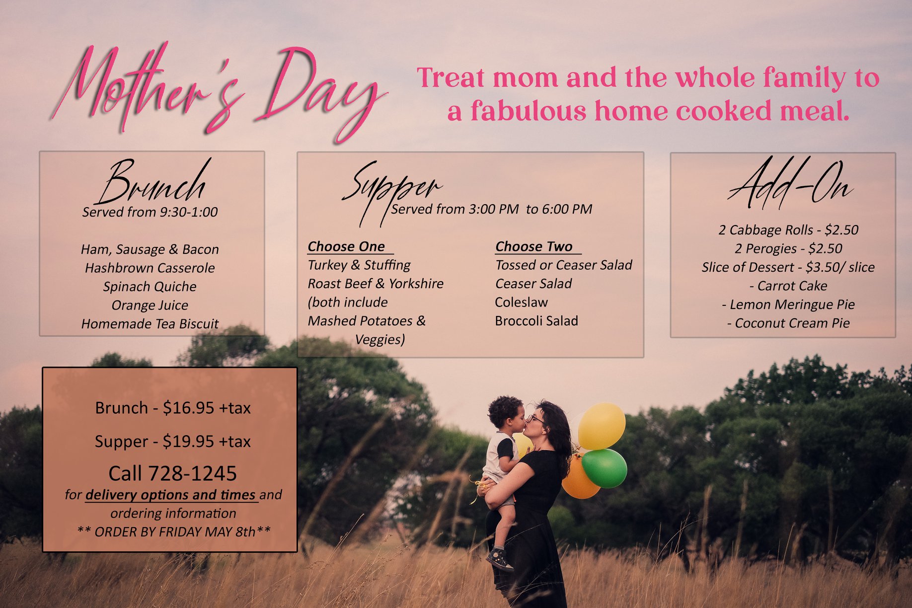 Shady Lane Tea Room Menu