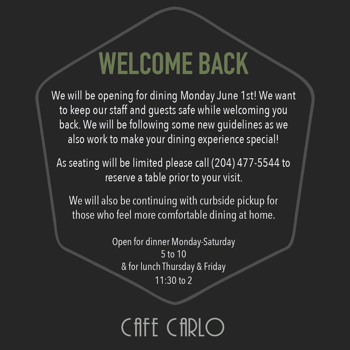 Cafe Carlo 243 Lilac St, Winnipeg