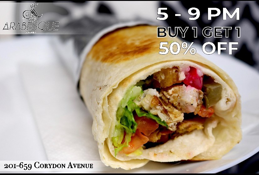 Arabesque Hookah Cafe & Restaurant 201-659 Corydon Ave, Winnipeg