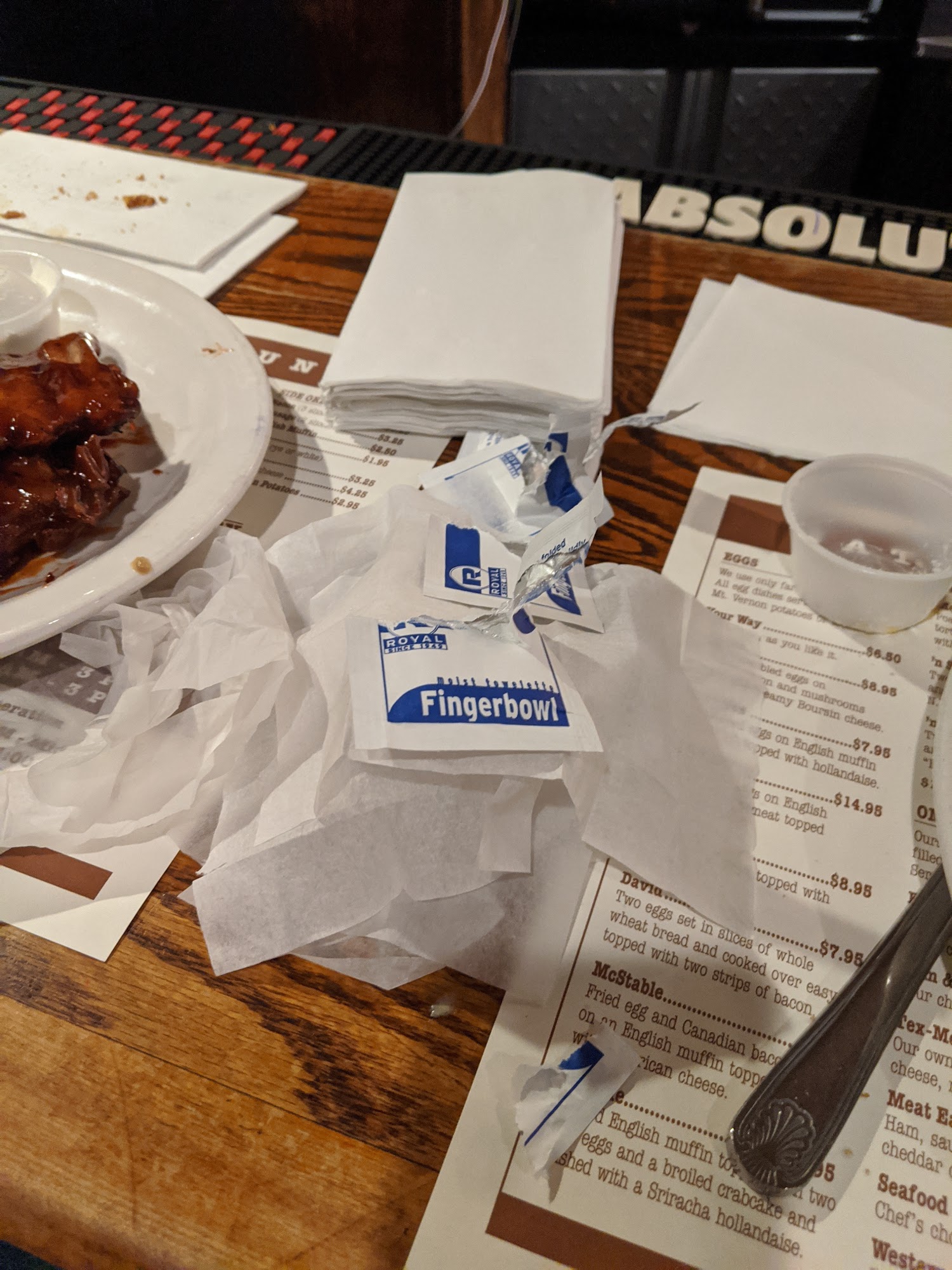 Mount Vernon Stable & Saloon Menu