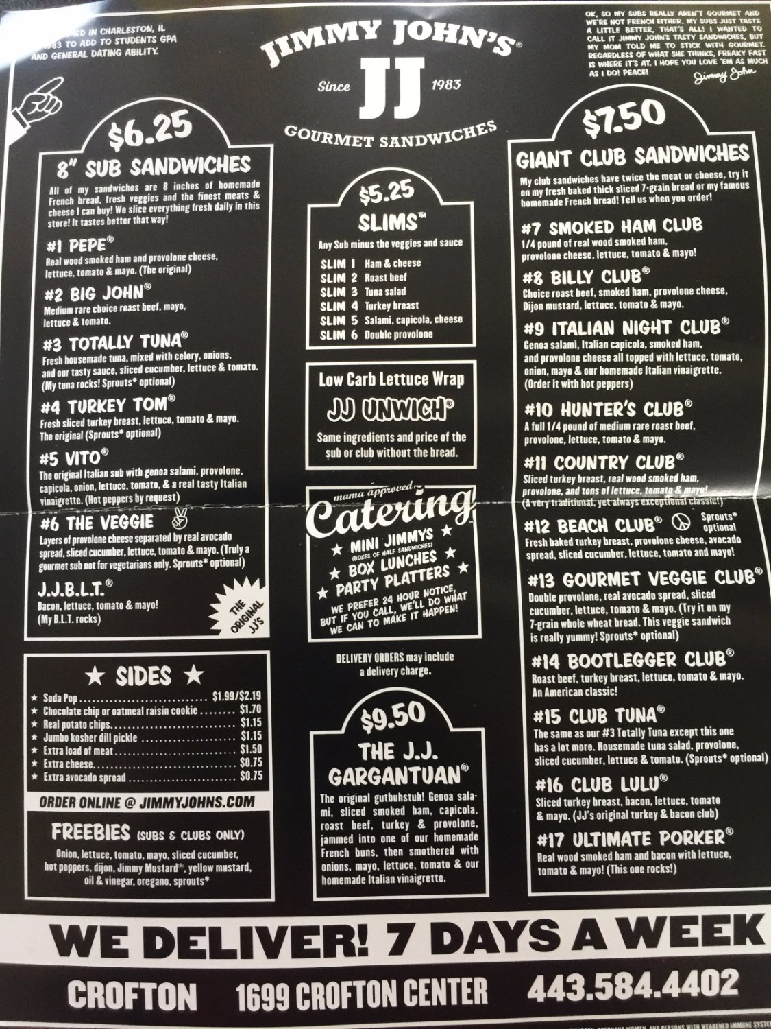 Jimmy John's Menu