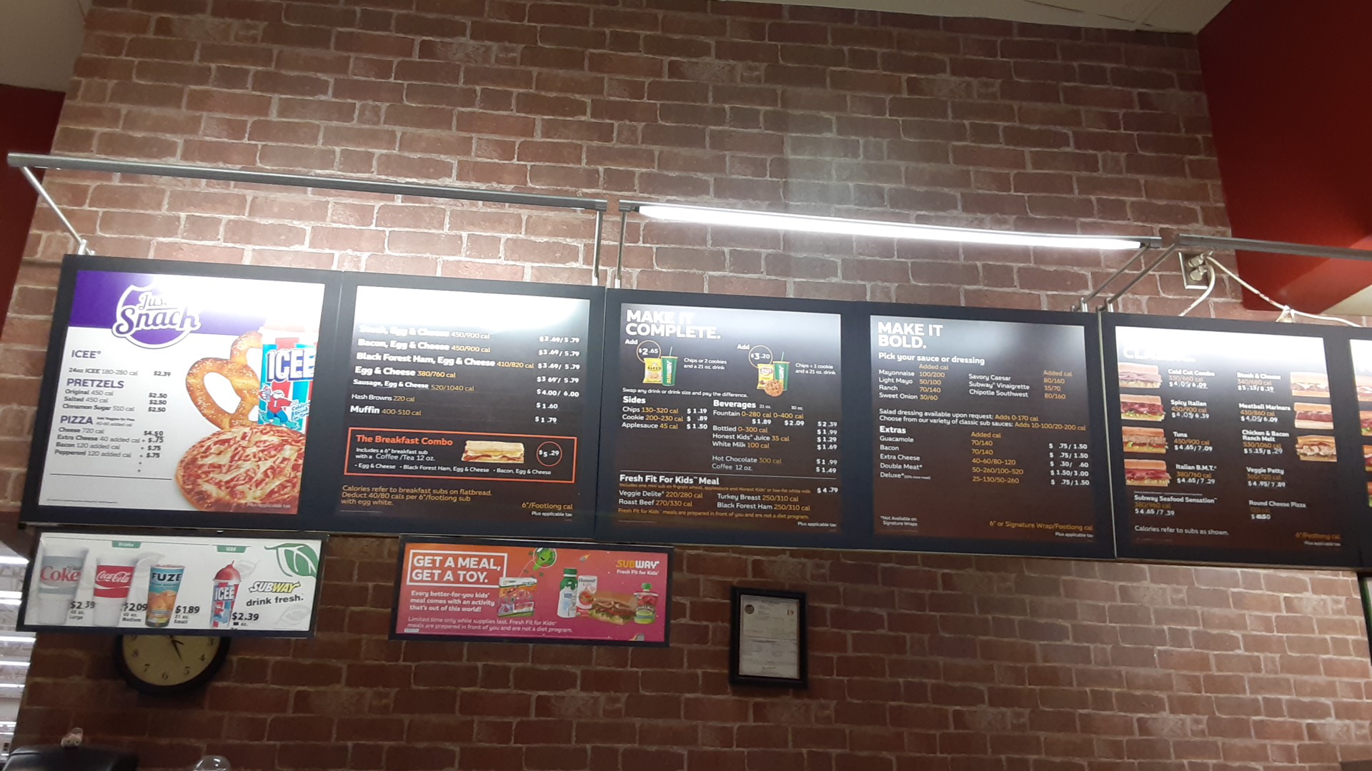 Subway Menu