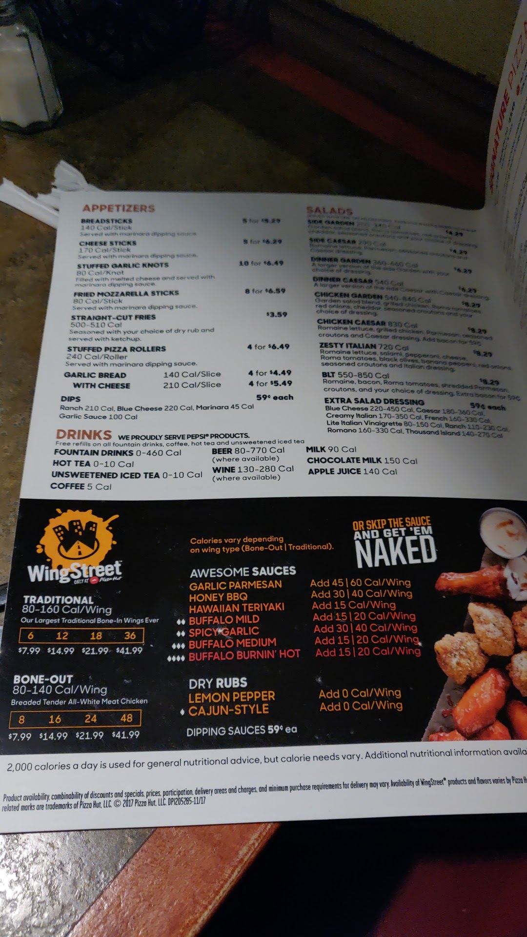 Pizza Hut Menu