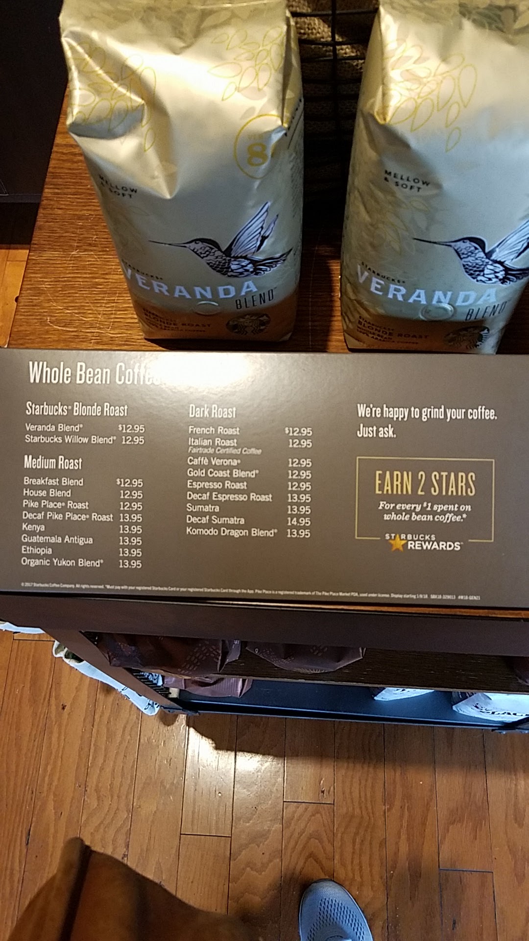 Starbucks Menu