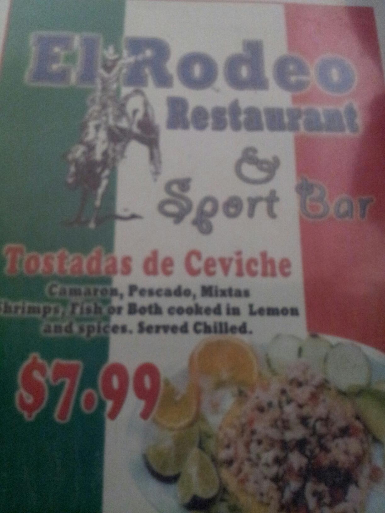 EL Rodeo Bar Restaurant Menu