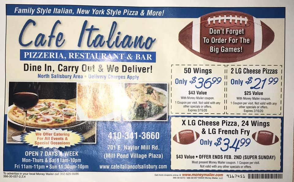Mambo Italiano Menu