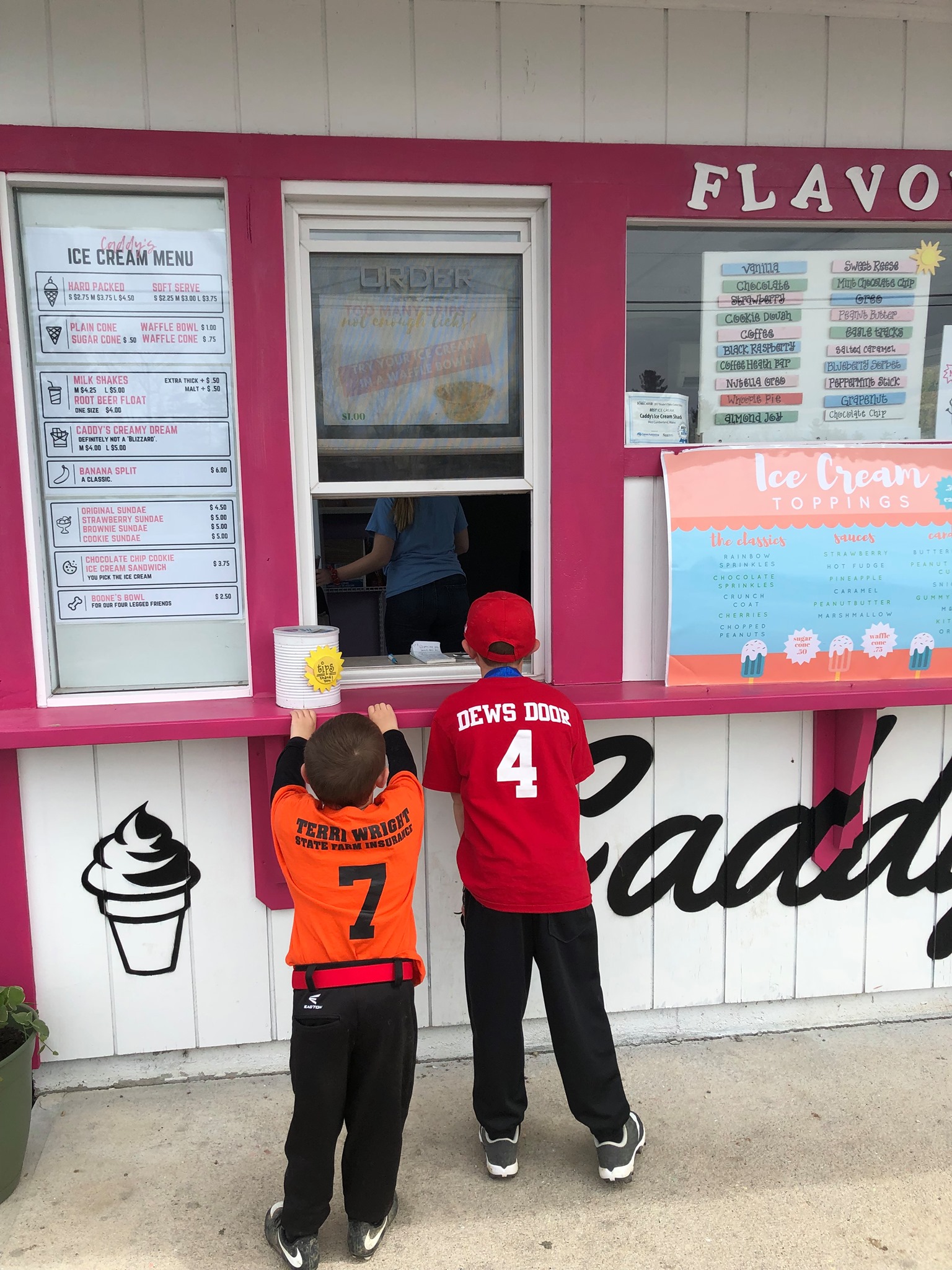 Caddy's Ice Cream Shack Menu