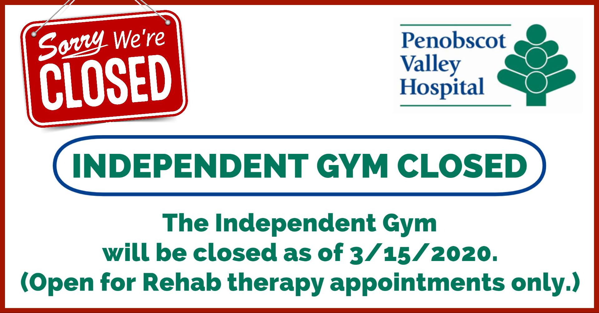Penobscot Valley Hospital-Rehab & Wellness Center 37 Main St, Lincoln Maine 04457