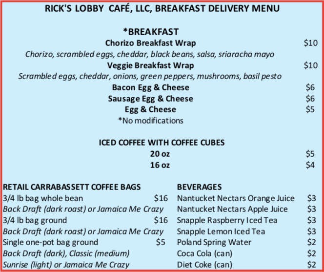Rick's Lobby Café 400 Congress St, Portland