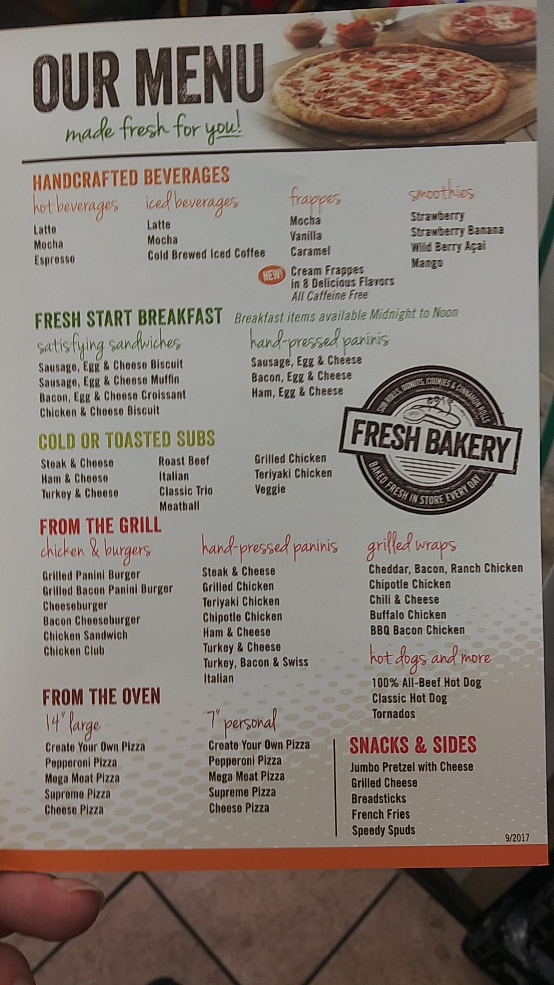 Speedy CafÃ© Menu