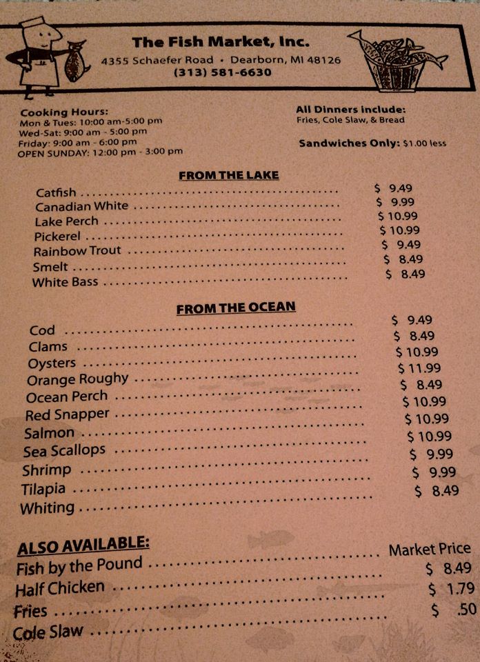The Fish Market, Dearborn Menu, Reviews (179), Photos (42) Restaurantji
