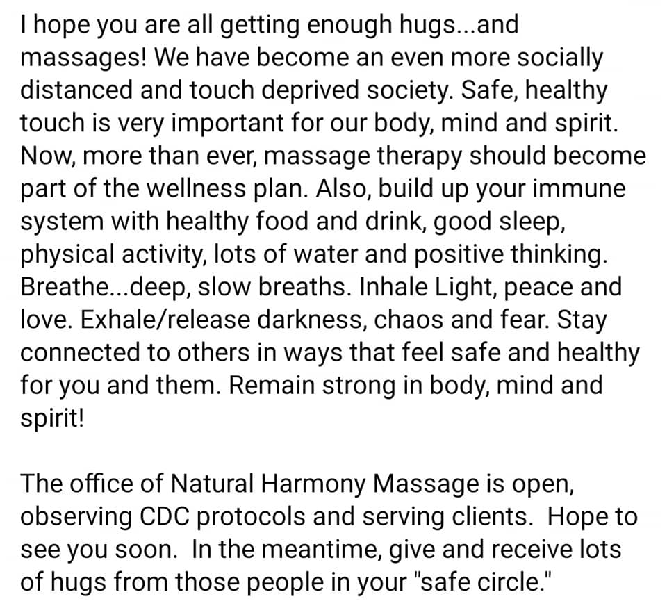 Natural Harmony Massage S Washington St, Douglas Michigan 49406