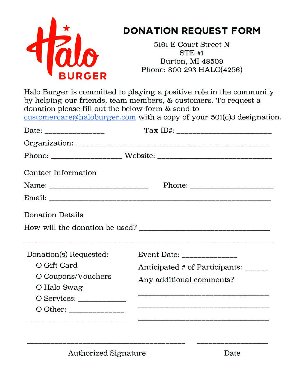 Halo Burger (Pierson Rd) Menu