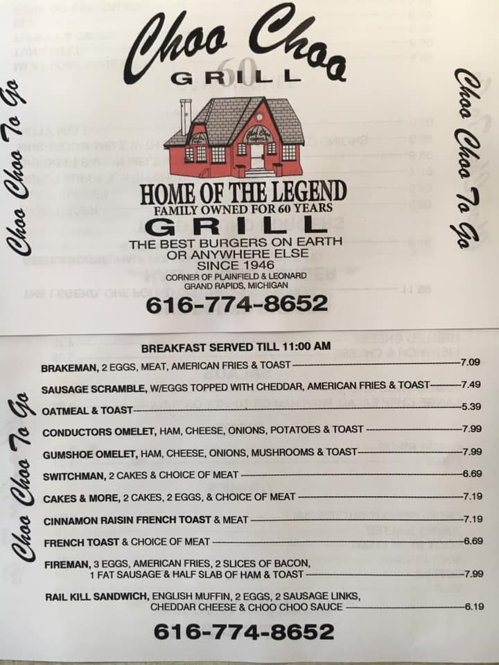 Choo Choo Grill 1209 Plainfield Ave NE, Grand Rapids