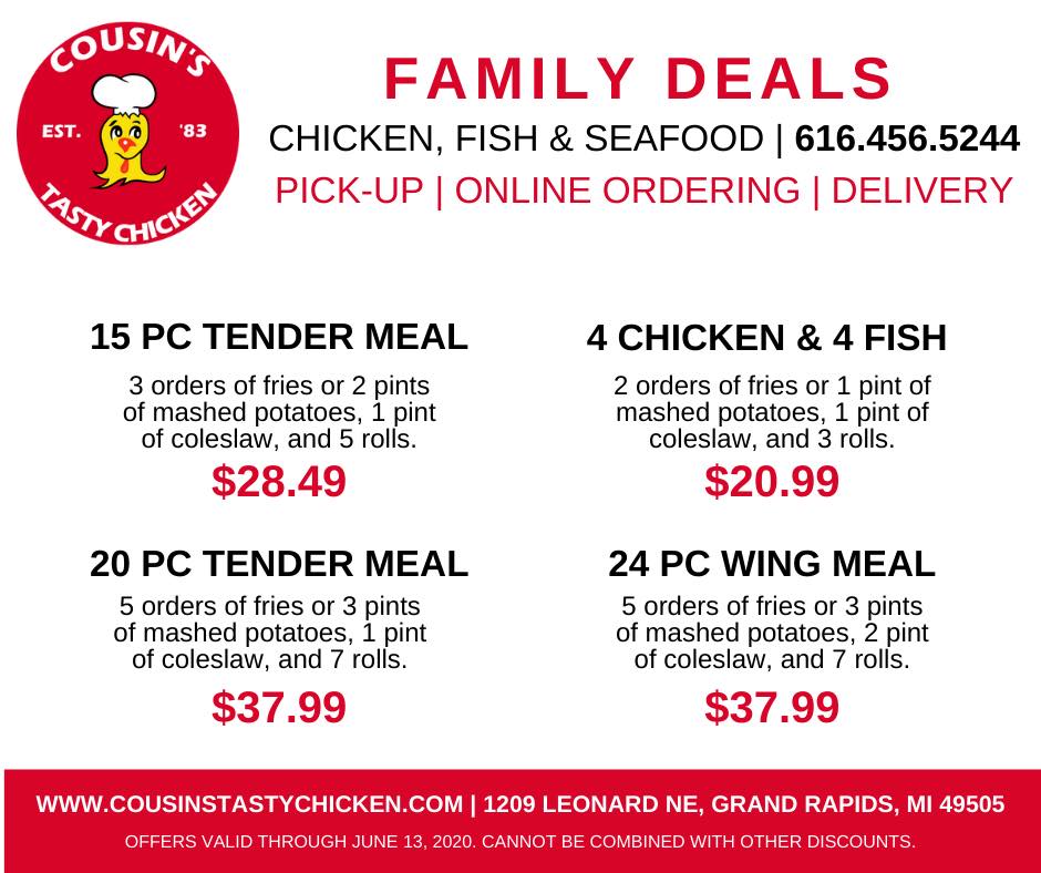 Cousins Tasty Chicken 1209 Leonard St NE, Grand Rapids