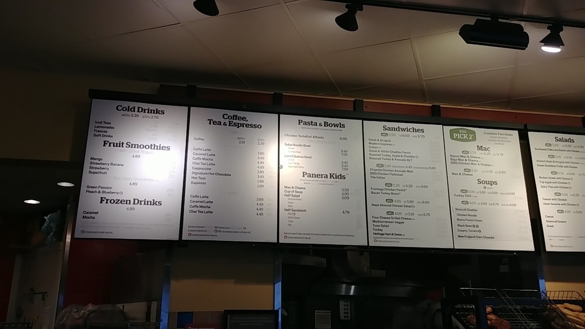 Panera Bread Menu