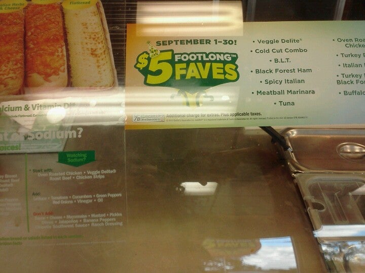 Subway Menu