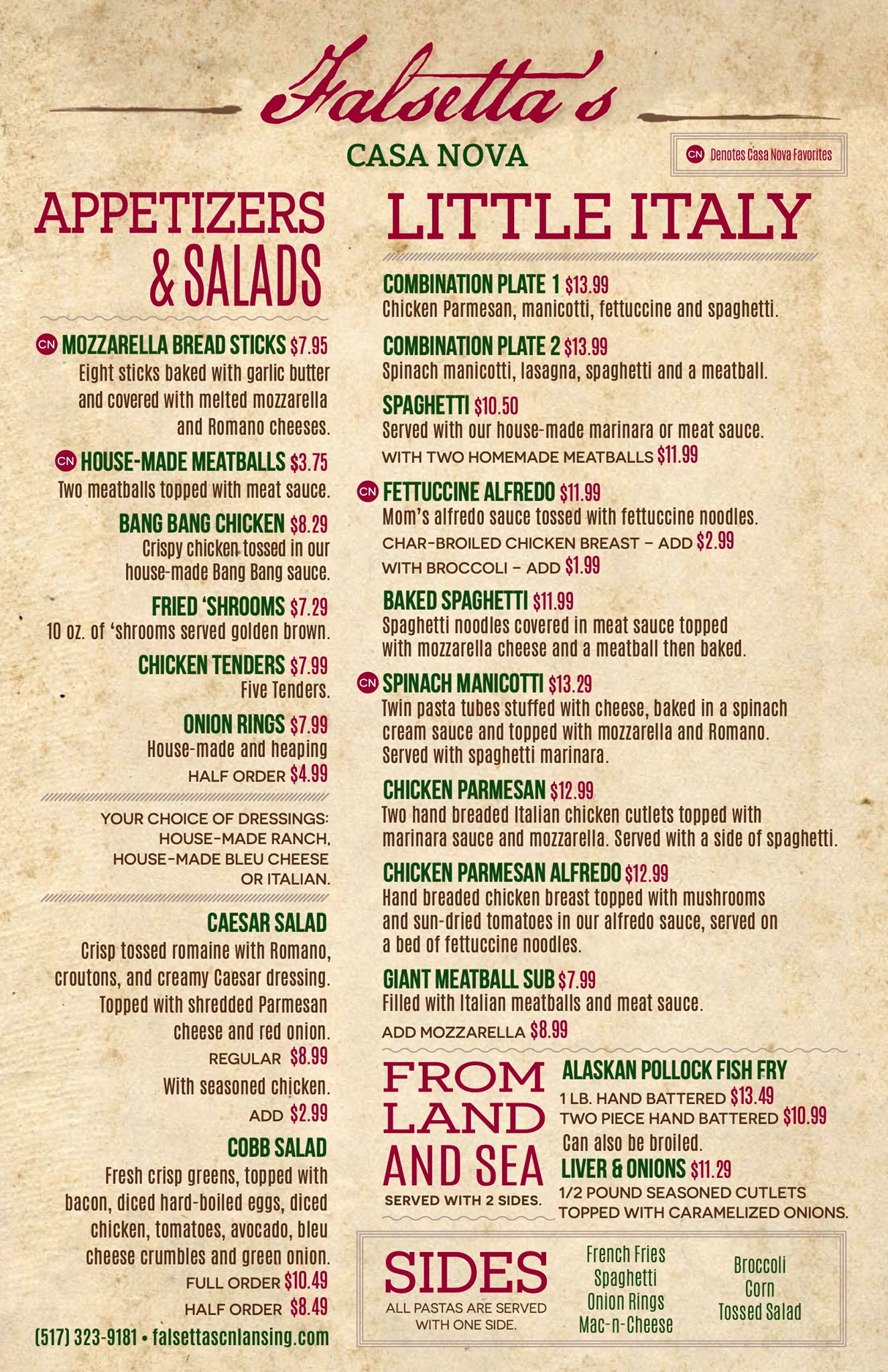 Falsetta's Casa Nova 138 S Waverly Rd, Lansing